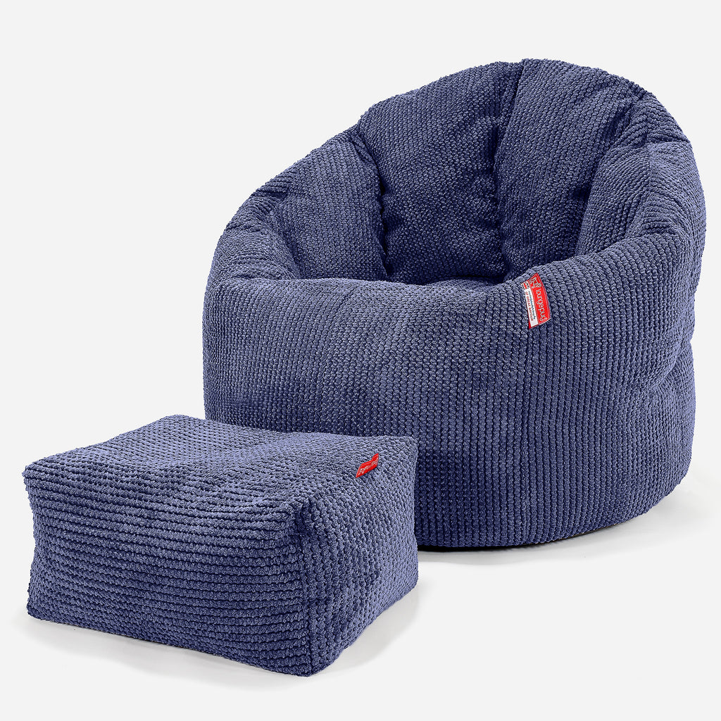 Sitzsack Kuschel Lounge Sessel - Pom-Pom Lila 02