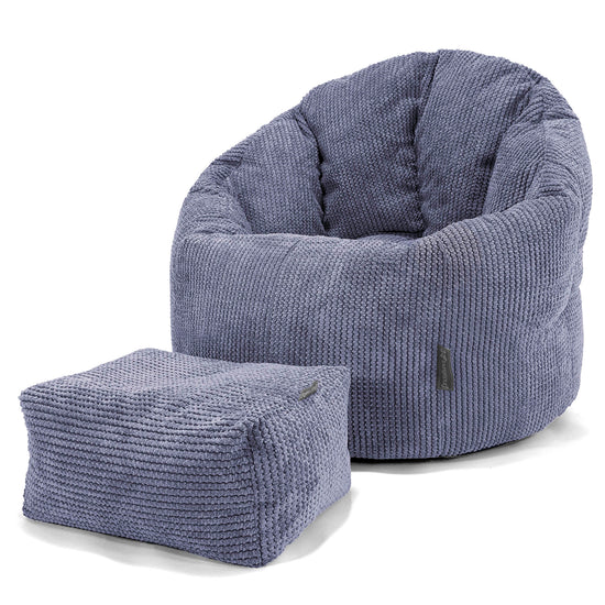 Sitzsack Kuschel Lounge Sessel - Pom-Pom Lila 02