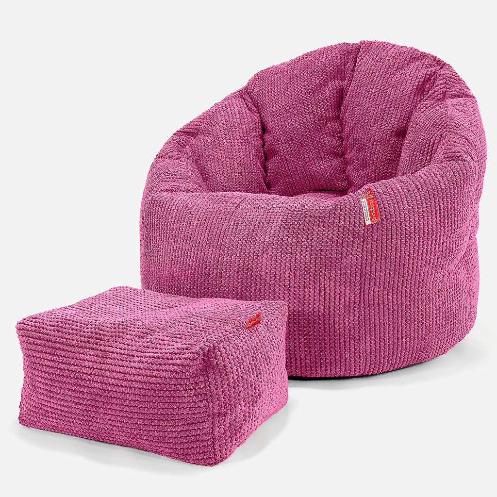 Sitzsack Kuschel Lounge Sessel - Pom-Pom Pink 02