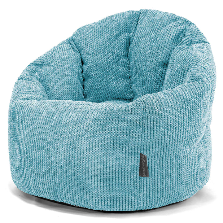 Lounge Pug, Sitzsack Kuschel Lounge Sessel, Schlafsofa, Waffle Cord Türkis– Big Bertha Original DE