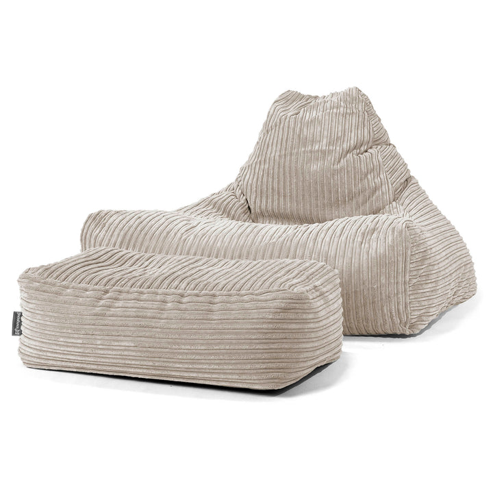 Lounge Pug, Sitzsack Lounge Sessel, Cord Nerzfarben– Big Bertha Original DE