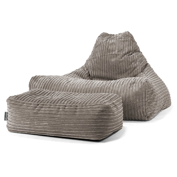 Lounge Pug, Sitzsack Lounge Sessel, Cord Graphitgrau– Big Bertha Original DE