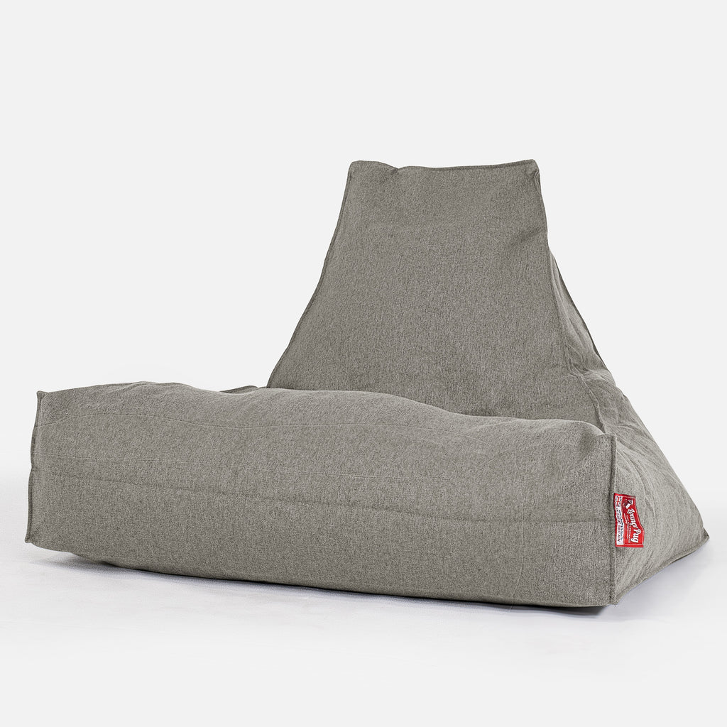Sitzsack Lounge Sessel - Interalli Wolle Silber 01