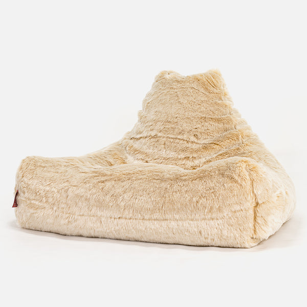 Sitzsack Lounge Sessel - Kunstfell Weiß 01