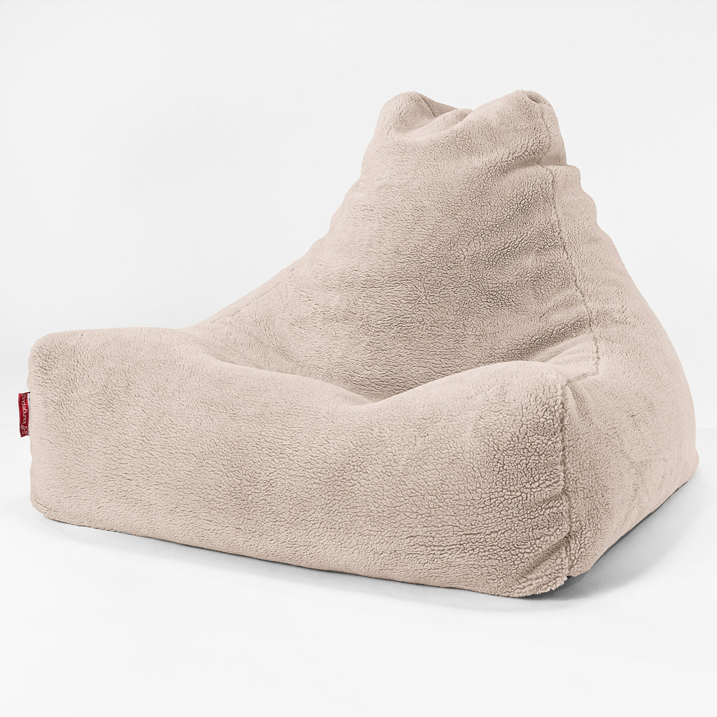 Sitzsack Lounge Sessel - Teddy Kunstfell Nerzfarben 01