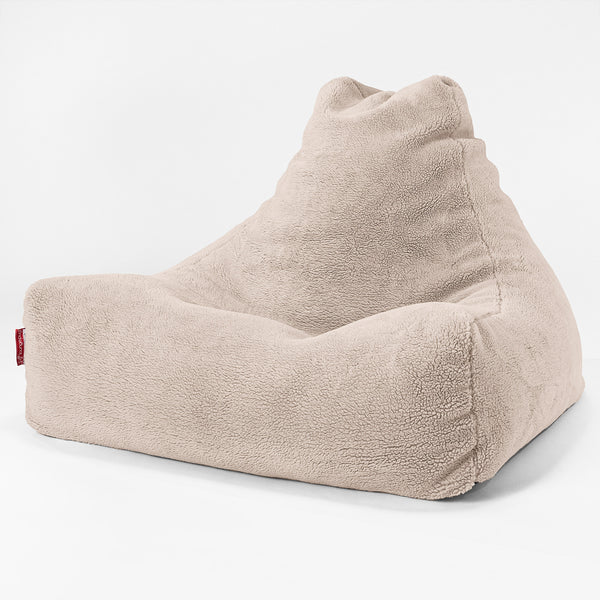 Sitzsack Lounge Sessel - Teddy Kunstfell Nerzfarben 01