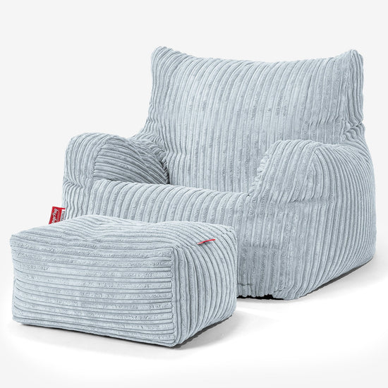 Josephine Sitzsack Ohrensessel - Cord Baby Blau 02