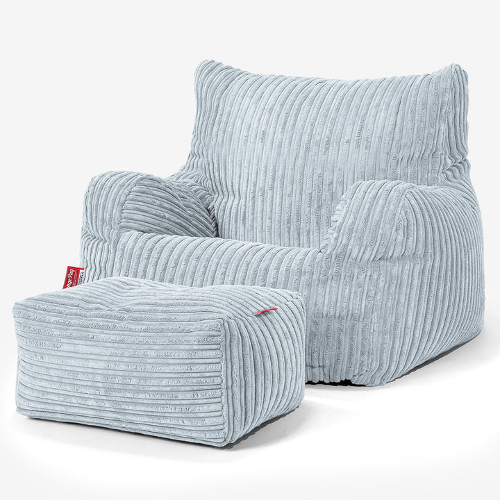 Josephine Sitzsack Ohrensessel - Cord Baby Blau 02