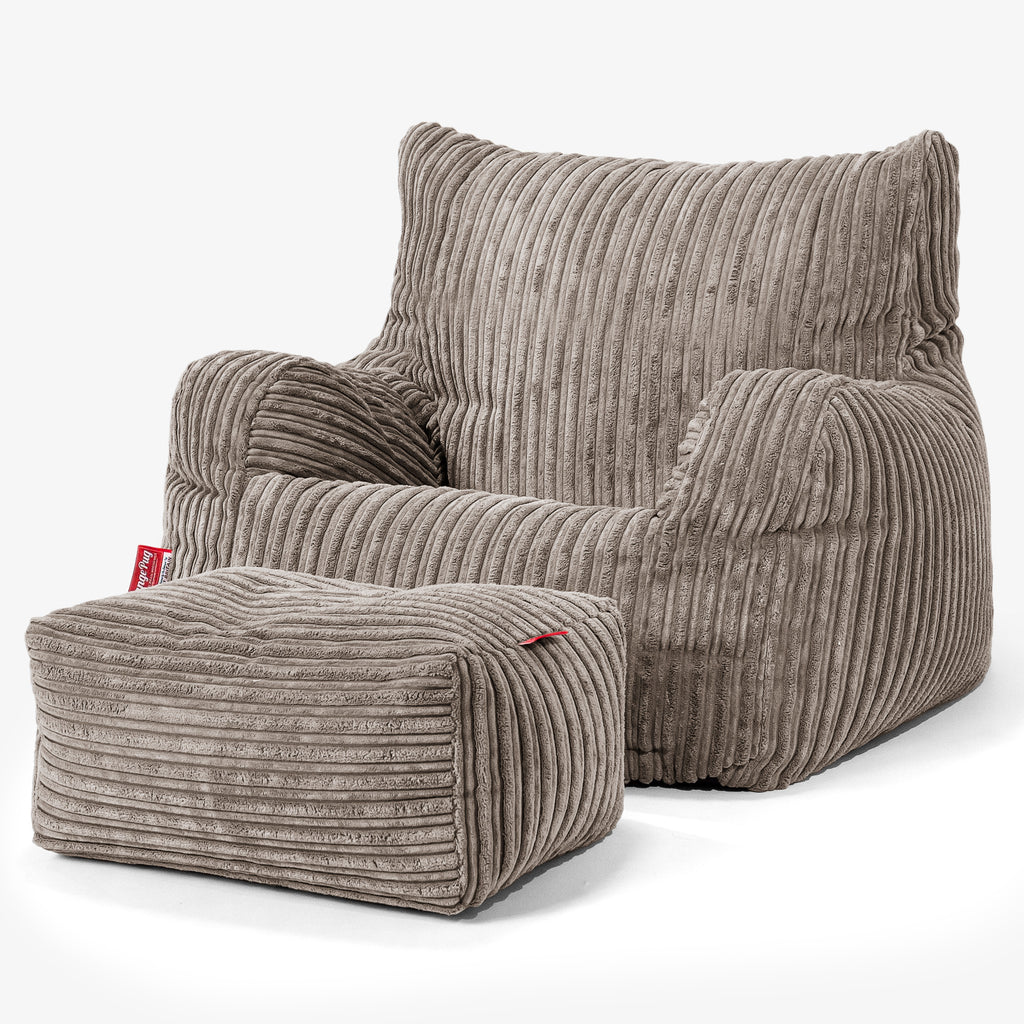 Josephine Sitzsack Ohrensessel - Cord Beigegrau 02