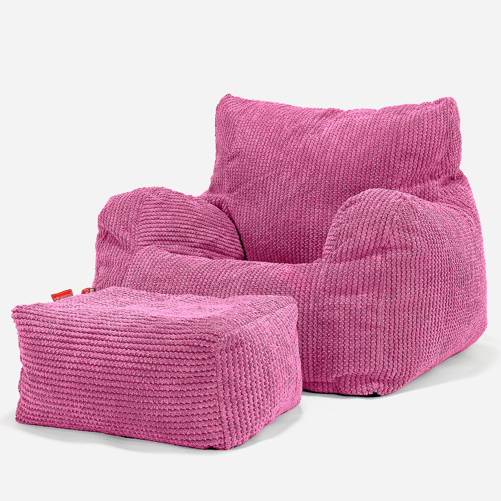 Sitzsack Ohrensessel - Pom-Pom Pink 02