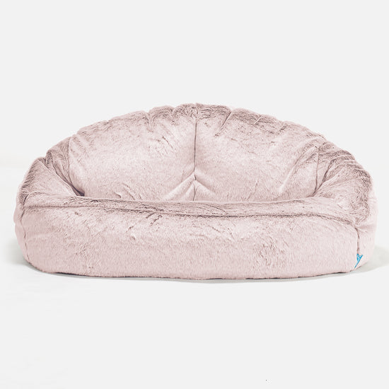 Kindersofa Bubble 2-6 jahren - Kaninchen Kunstfell Pastellrosa 01