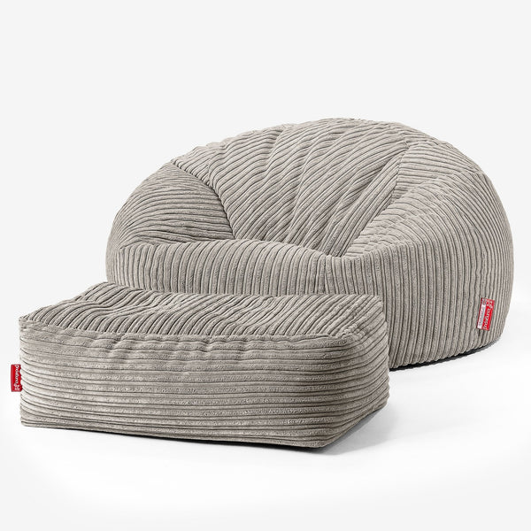 Sitzsack Sofa - Cord Nerzfarben 01