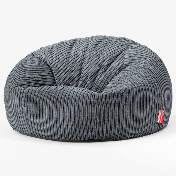 Sitzsack Sofa - Cord Stahlgrau 01