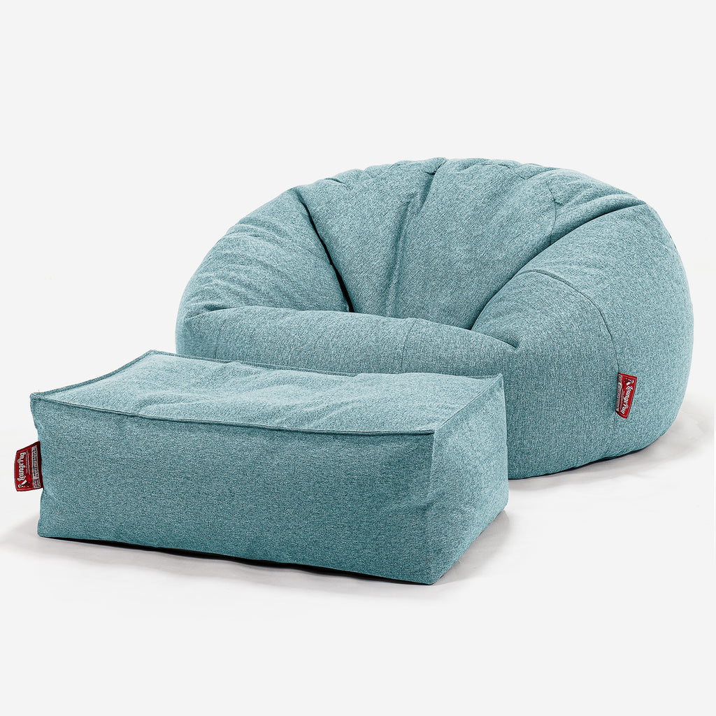 Sitzsack Sofa - Interalli Wolle Aqua 02