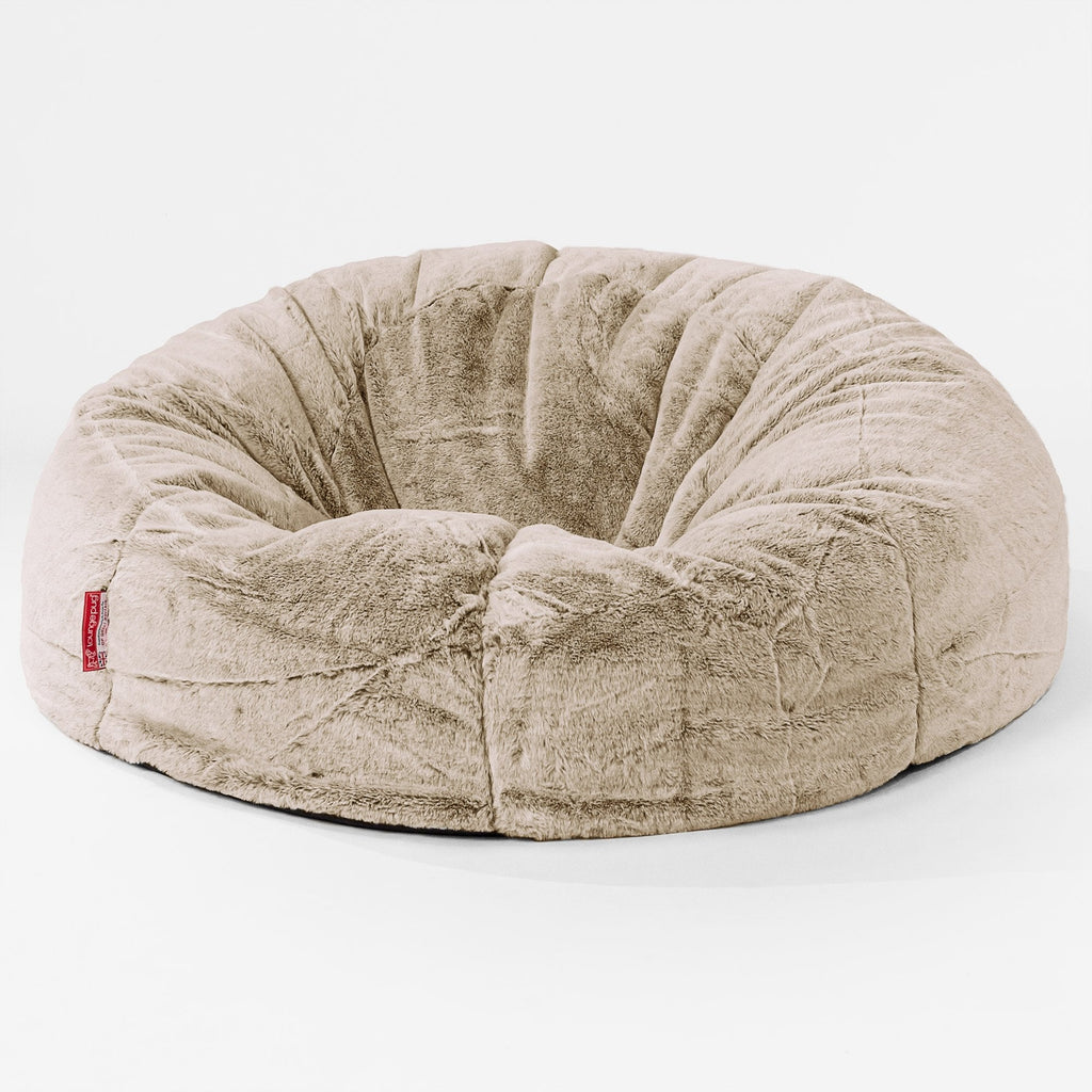 Sitzsack Sofa - Kaninchen Kunstfell Goldbraun 01