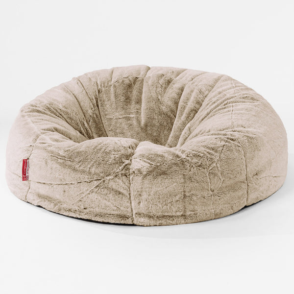 Sitzsack Sofa - Kaninchen Kunstfell Goldbraun 01
