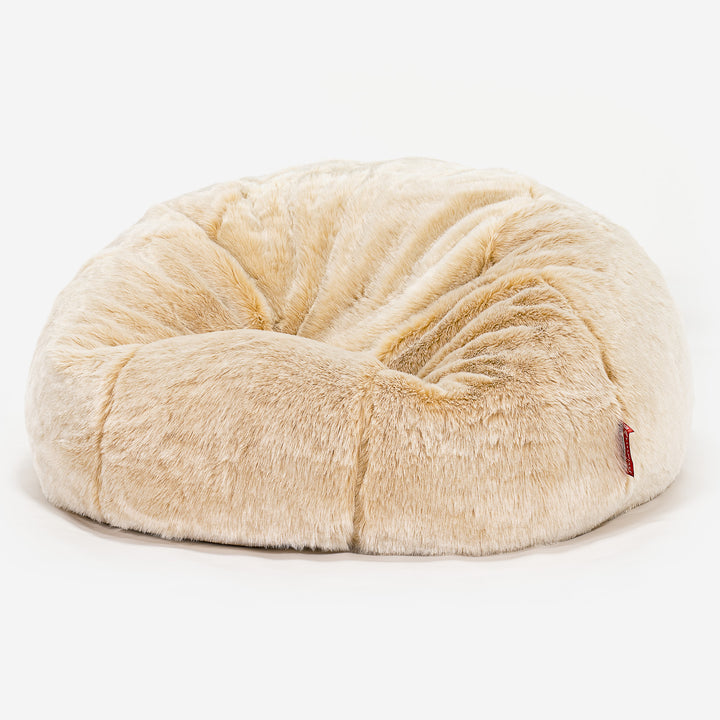 Sitzsack Sofa - Kunstfell Weiß 01