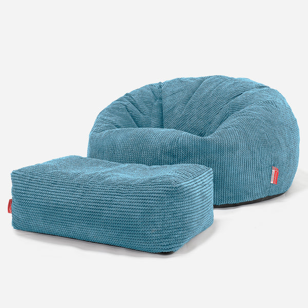 Sitzsack Sofa - Pom-Pom Türkis 01