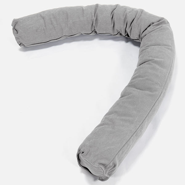 Seitenschläferkissen XXL - Stonewashed-stoff Pewter 01