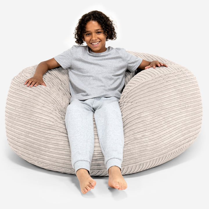 Super Bequemer Riesen Kindersitzsack 6-14 Jahre - Cord Elfenbein 01