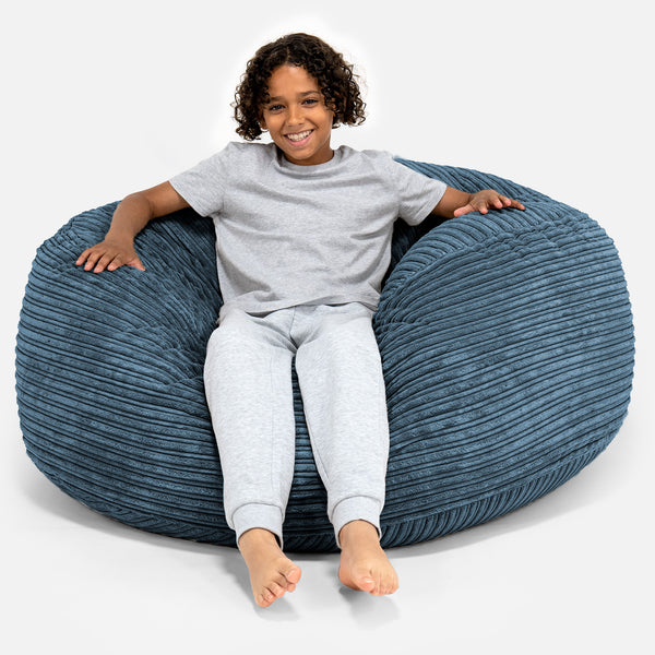Super Bequemer Riesen Kindersitzsack 6-14 Jahre - Cord Marineblau 01