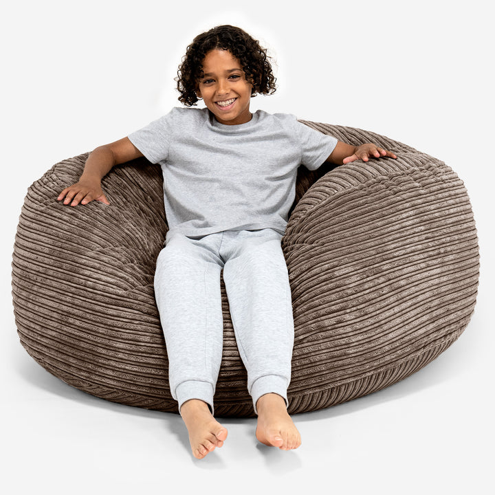 Super Bequemer Riesen Kindersitzsack 6-14 Jahre - Cord Mocca 01