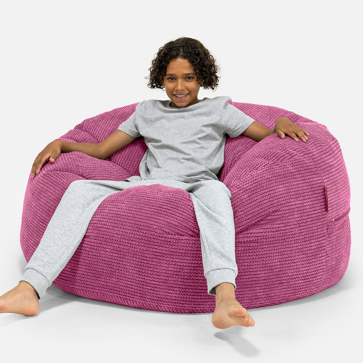 Super Bequemer Riesen Kindersitzsack 6-14 Jahre - Pom-Pom Pink 01