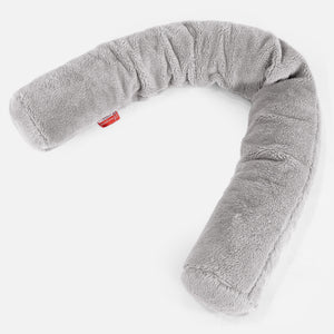 Seitenschläferkissen XXL - Teddy Kunstfell Mittelgrau