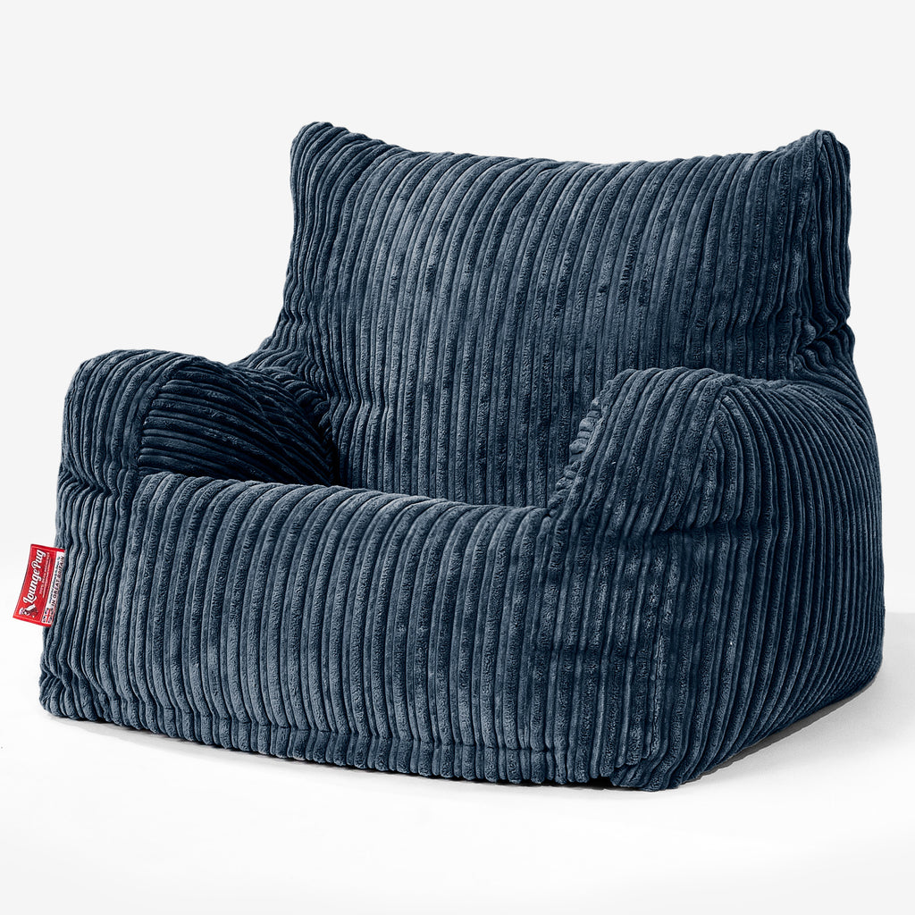 Sitzsack Sessel für Teenager 6-14 Jahre - Cord Marineblau 02