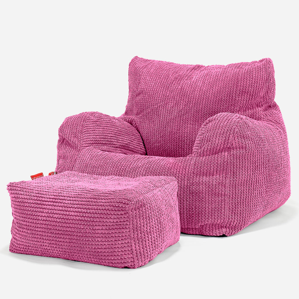 Sitzsack Sessel für Teenager 6-14 Jahre - Pom-Pom Pink 03