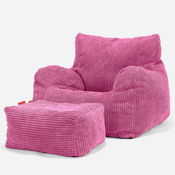 Sitzsack Sessel für Teenager 6-14 Jahre - Pom-Pom Pink 01