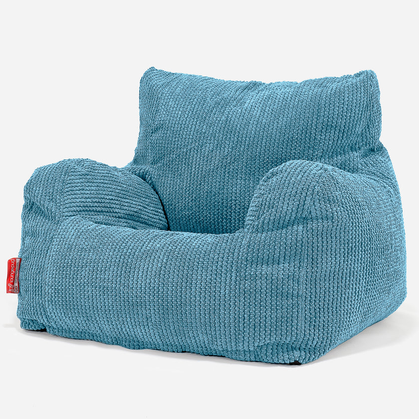 Klassischer Sitzsack Sessel - Pom-Pom Kürbisorange