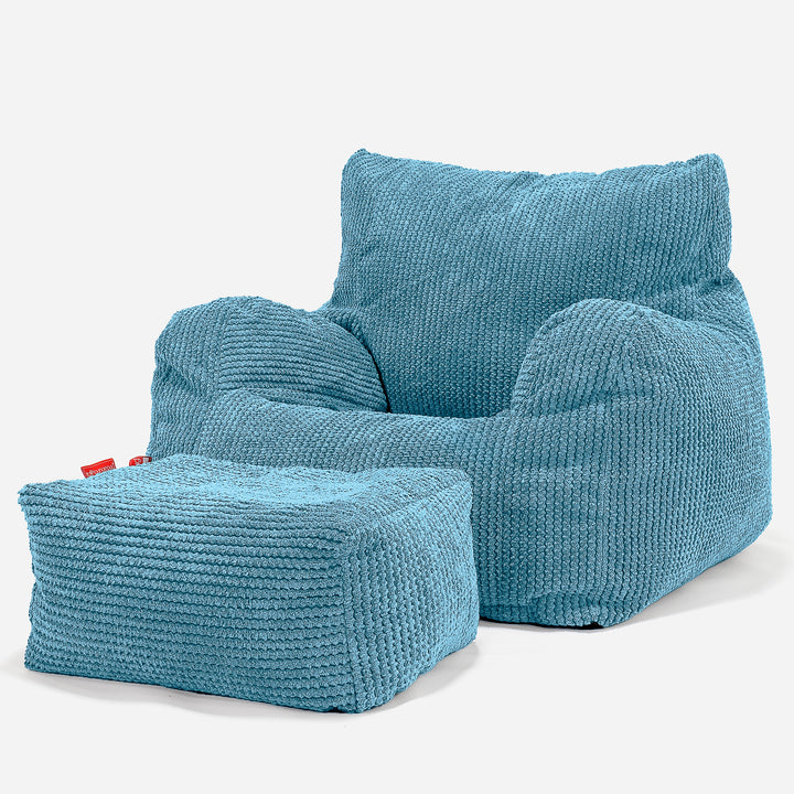 Sitzsack Sessel für Teenager 6-14 Jahre - Pom-Pom Türkis 03