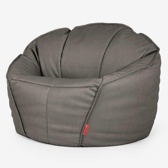 Ultimative Klassischer Gaming Sitzsack - Veganes Leder Grau 01