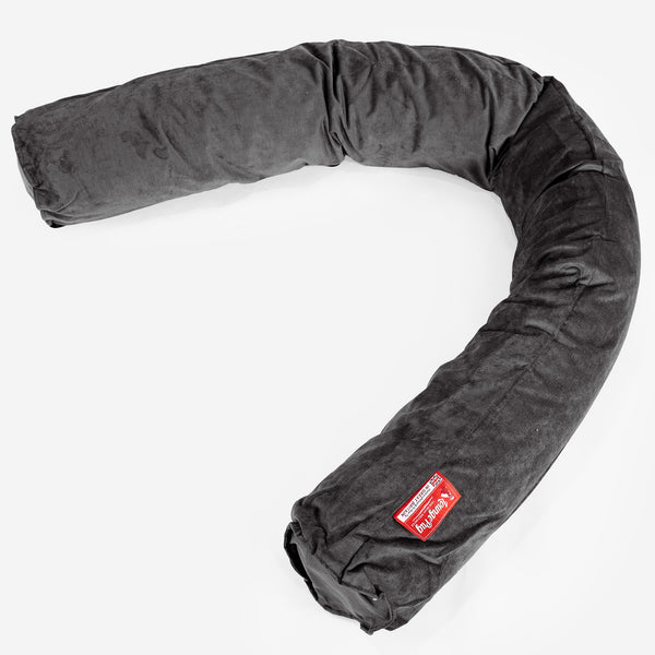 Seitenschläferkissen, CloudSac Latexflocken-Mischung - Waffelgewebe Schiefergrau 01