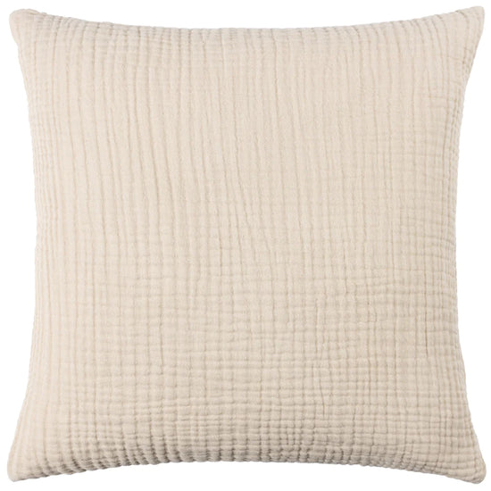 Musselin-Knitterbaumwoll-Kissenbezug 45 x 45 cm - Creme 01