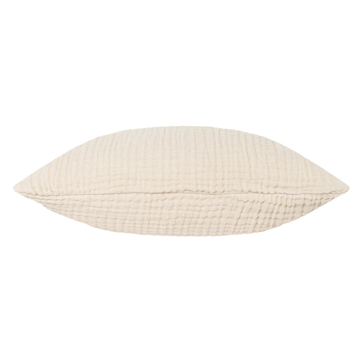 Musselin-Knitterbaumwoll-Kissenbezug 45 x 45 cm - Creme 02