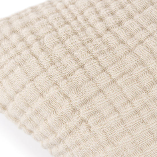 Musselin-Knitterbaumwoll-Kissenbezug 45 x 45 cm - Creme 03