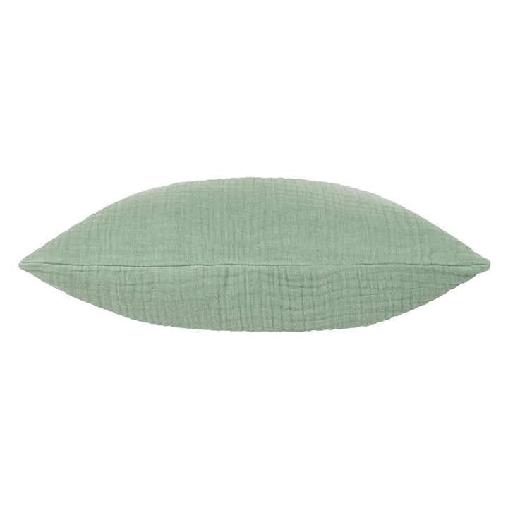 Musselin-Knitterbaumwoll-Kissenbezug 45 x 45 cm - Salbeigrün 02