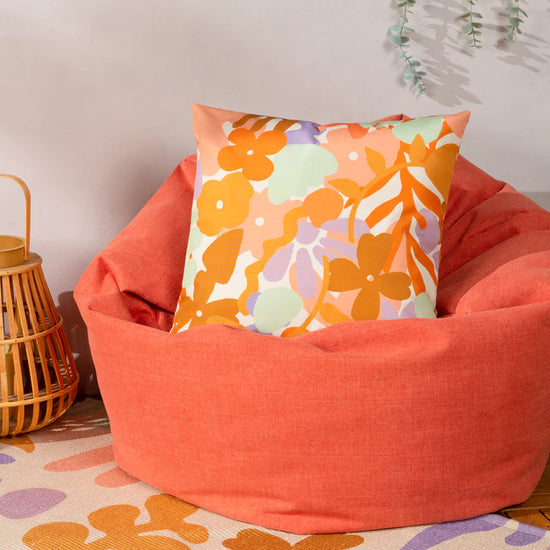 Outdoor Dekokissen / Sofa Kissenbezug 43 x 43cm - Blumendruck 04