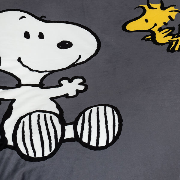 Snoopy Flexiforma Kinder Sitzsackstuhl für Kleinkinder 1-3 Jahre - Woodstock Fabric Close-up Image