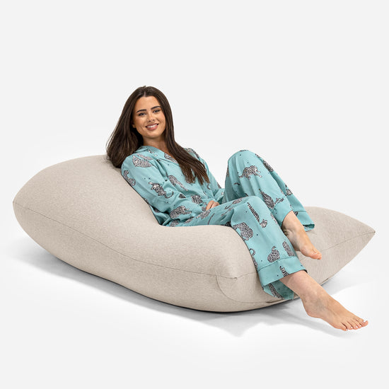 Grande XL Sitzsack - Elastische Baumwolle Nerzfarben 01