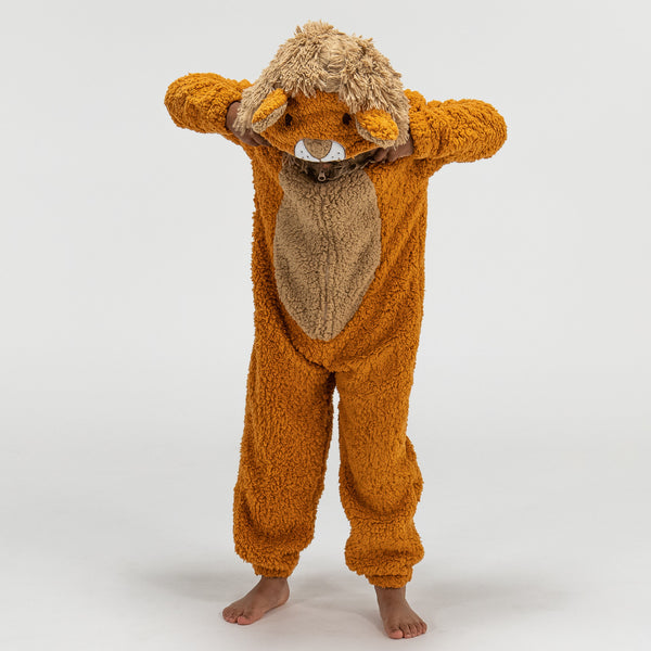 Weicher Fleece Löwen-Onesie für Kinder 01